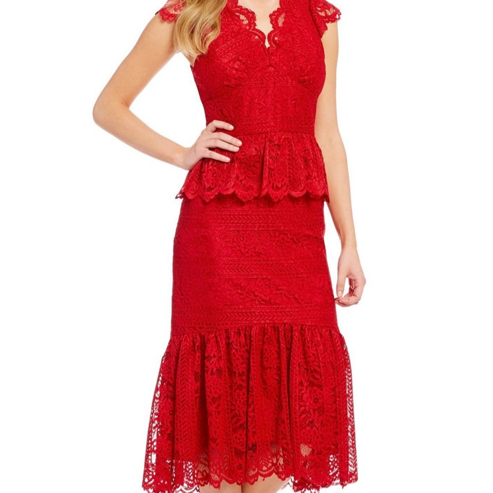 Antonio Melani red lace dress